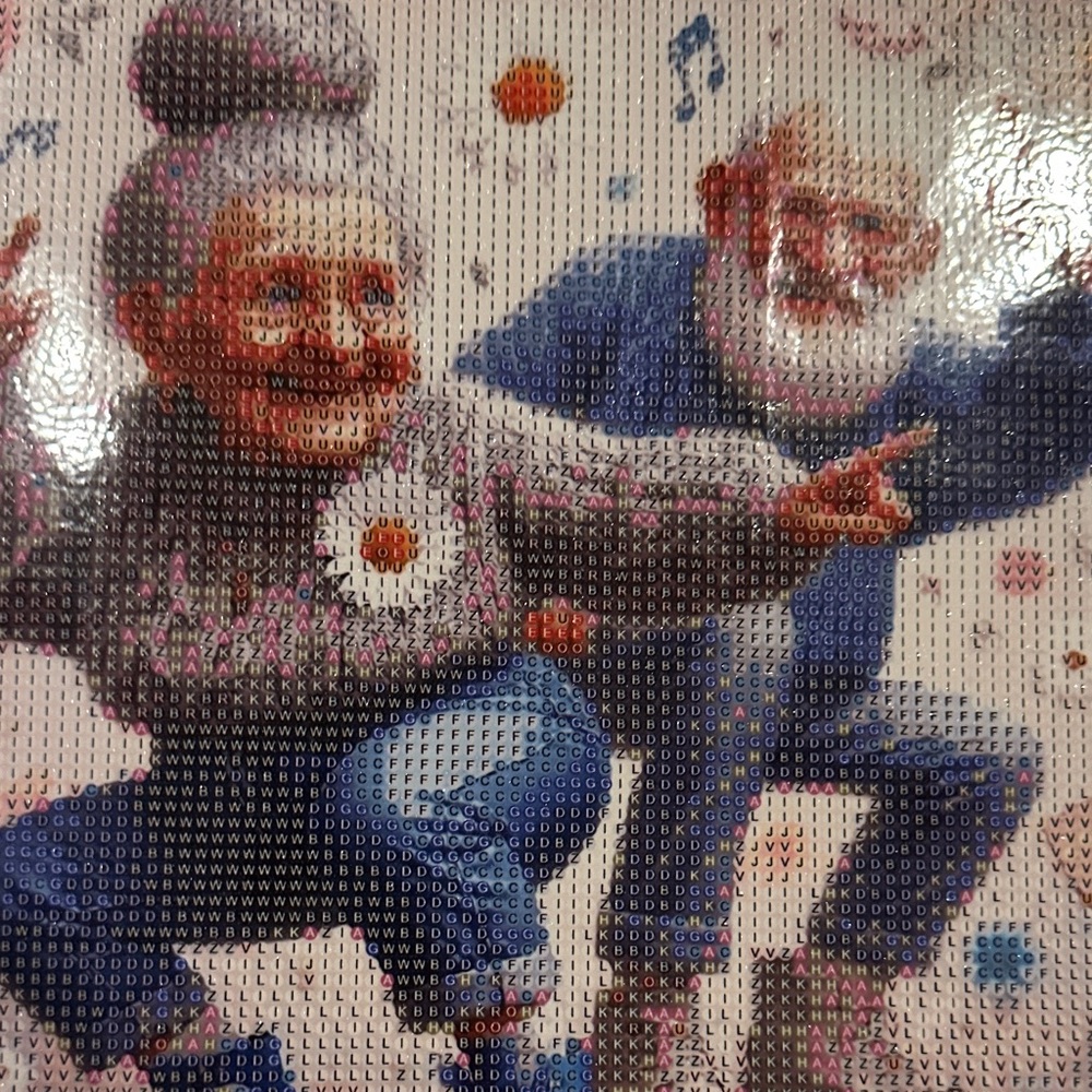 Host Support Diamond Art Kit Colorful Dancing Elderly Puzzle